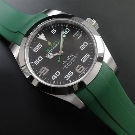 rolex air king with rubber strap|Rolex Air-King models.